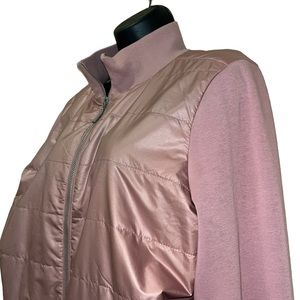 Zenergy mixed Puffer jacket DustyRose Chico’s sz 2/M 10/12